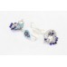Earrings Enamel Jhumki Dangle Sterling Silver 925 Blue Beads Traditional C19